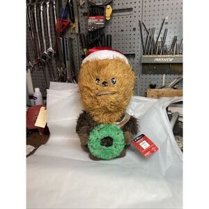 Star Wars Chewbacca Christmas Holiday‎ Greeter Plush 23" Santa Hat Wreath